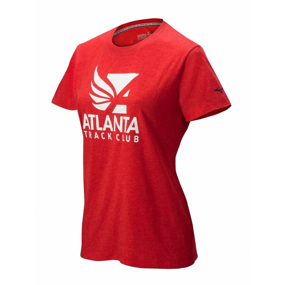 Mizuno Women's Atlanta Track Club Sport Running T-Shirts Red (450024-WSN)